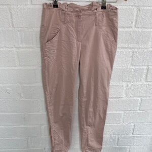 MADELEINE THOMPSON Paperbag Ruffle Pink High Waisted Pants sz 6P